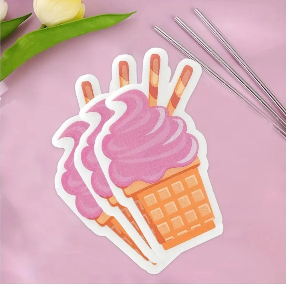 Pink Ice Cream Cone Party Napkins, 20 ct